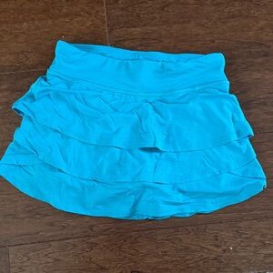 Athleta Vibrant Blue Layered Mini Skirt